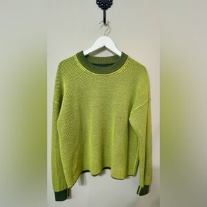 LULULEMON reversible double knit crew neck sweater large